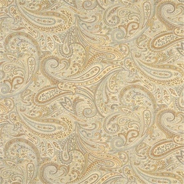 Designer Fabrics F325 54 in. Wide Gold; Blue And Bronze; Paisley Contemporary Upholstery Grade Fabric F325 - main